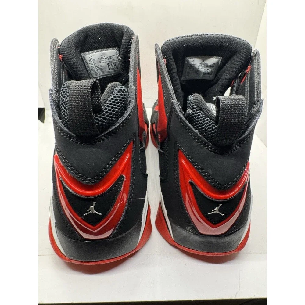 Jordan True Flight Mens 11 Black University Red Shoes Sneakers Basketball